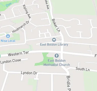 map for East Boldon Methodist Church