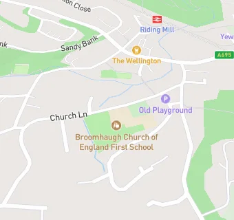 map for Broomhaugh (VA) Church of England First School