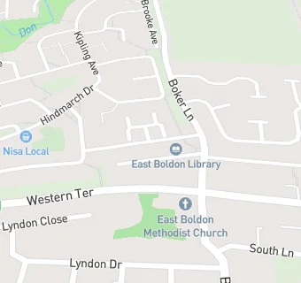 map for Boldon and Cleadon Community Library