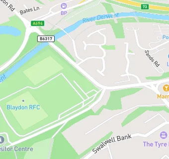 map for Blaydon Rugby Club