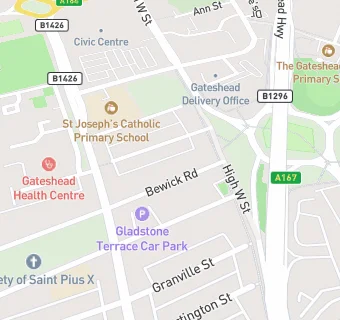 map for Bewick Road Surgery