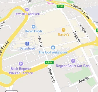 map for Recovery Connections (Gateshead Recovery Partnership)