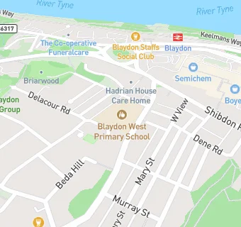 map for Blaydon West Primary School