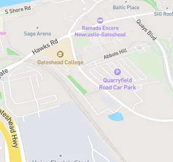 map for Aramark @ Gateshead College Baltic Campus