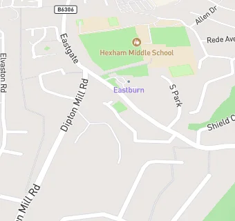 map for Hexham Hackwood Park School