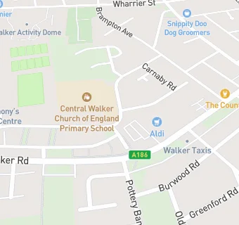 map for Central Walker CE Primary School