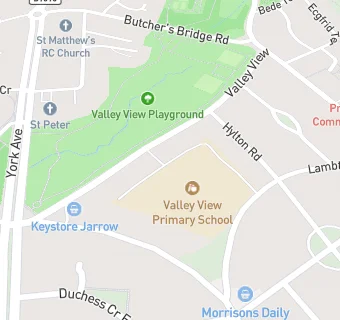 map for Valley View Primary School