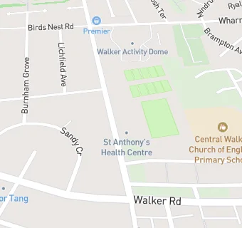 map for St Anthony's Health Centre