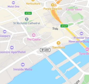 map for The Dubliner Newcastle