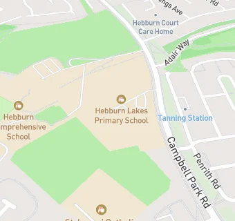 map for Hebburn Lakes Primary School