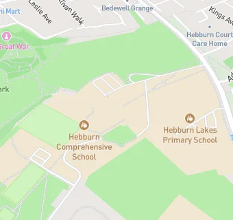 map for Hebburn Comprehensive School