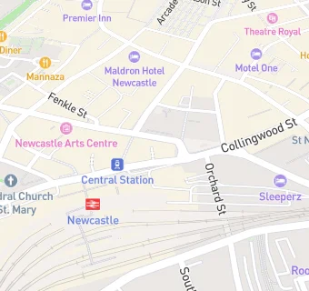map for Newcastle Tap