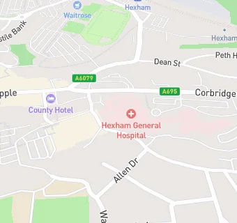 map for Hexham General Hospital