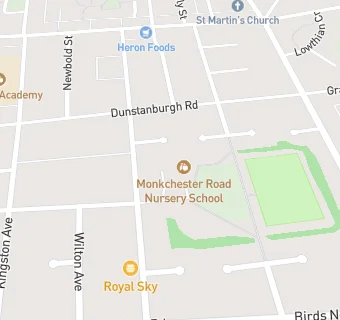 map for Monkchester Road Nursery School