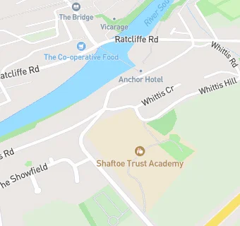 map for Shaftoe Trust Academy