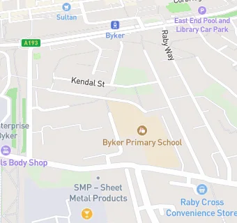 map for Byker Primary School