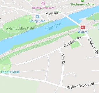 map for Wylam Tennis Club