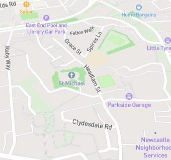 map for Byker Community Centre