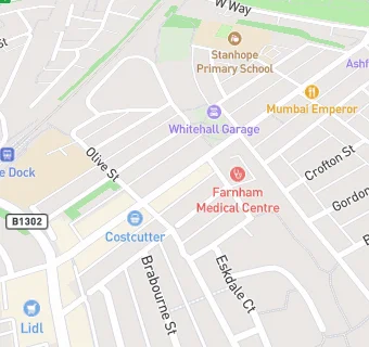 map for Farnham Medical Centre