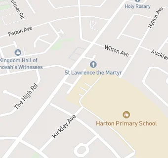 map for Harton Junior School