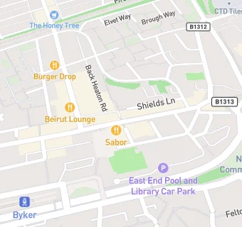 map for Byker Fruiterers