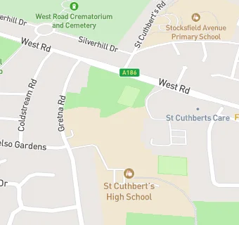 map for St Cuthbert's High School