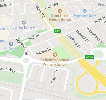 map for St Bede's Junior School