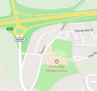 map for Corbridge Middle School