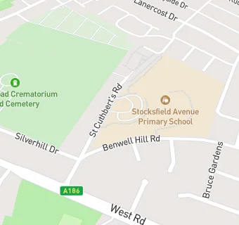 map for Stocksfield Avenue Primary School