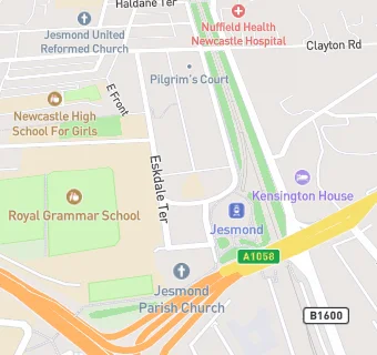 map for Newcastle Preparatory School