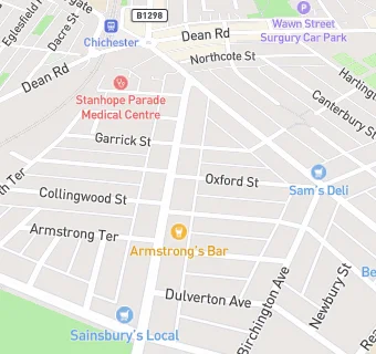 map for Armstrong Hall Social Club