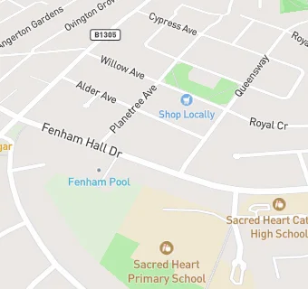 map for Fenham Hall Surgery