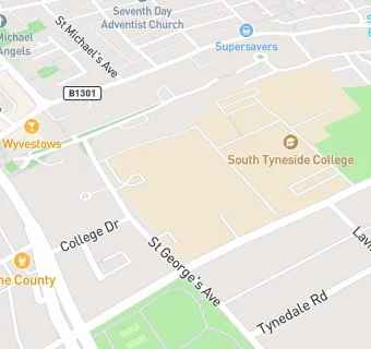 map for Tyne Coast College