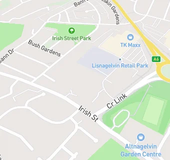 map for Lisnagelvin Bowling Green