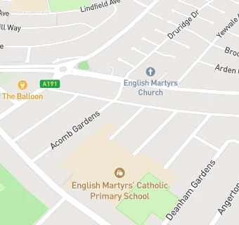 map for English Martyrs RC Primary School