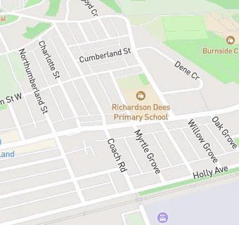 map for Richardson Dees Primary School