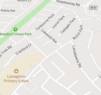 map for Lisnagelvin Primary and Nursery School