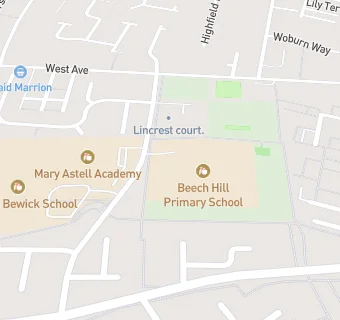 map for Beech Hill Primary School