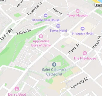 map for Bishops Gate Hotel