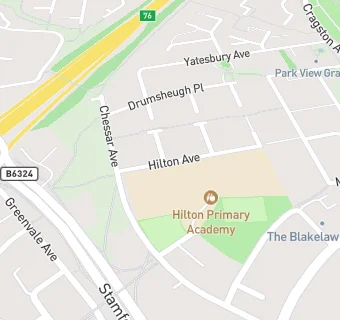 map for Hilton Primary Academy