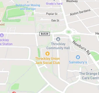 map for Throckley Union Jack Club