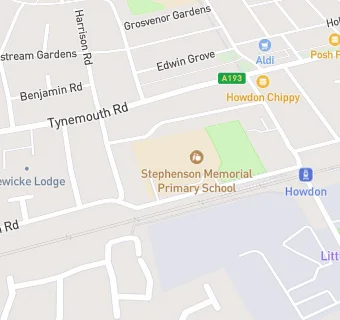 map for Stephenson Memorial Primary School