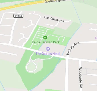 map for The Gables Hotel