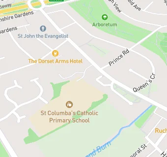 map for St Columba's Catholic Primary School, Wallsend