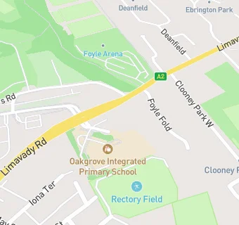 map for Oakgrove Integrated Primary School