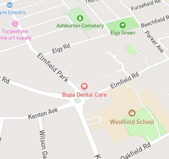 map for Bupa Dental Care, Newcastle Upon Tyne