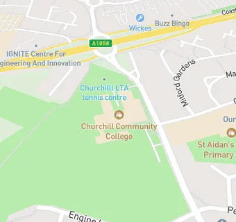 map for Churchill Community College