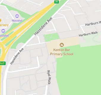 map for Kenton Bar Primary School