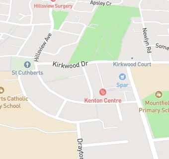 map for Kenton Medical Centre (Betts Avenue Medical Centre)