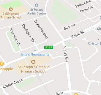 map for St Josephs Roman Catholic Primary School